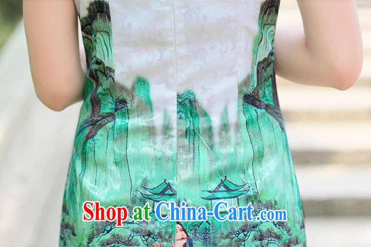 Sung Yang 2015 spring and summer new Korean Beauty party for staple Pearl beautiful stamp stylish retro female short-sleeve cheongsam dress gold beauty figure XL pictures, price, brand platters! Elections are good character, the national distribution, so why buy now enjoy more preferential! Health