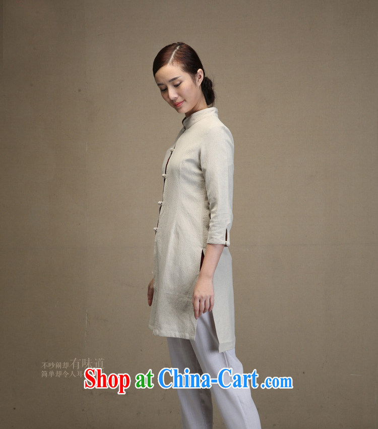 The TSU defense (Azouari) jacket female spring, Chinese retro clothing and linens and comfortable women, long, the Netherlands 5 the cuff ladies the gray L pictures, price, brand platters! Elections are good character, the national distribution, so why buy now enjoy more preferential! Health