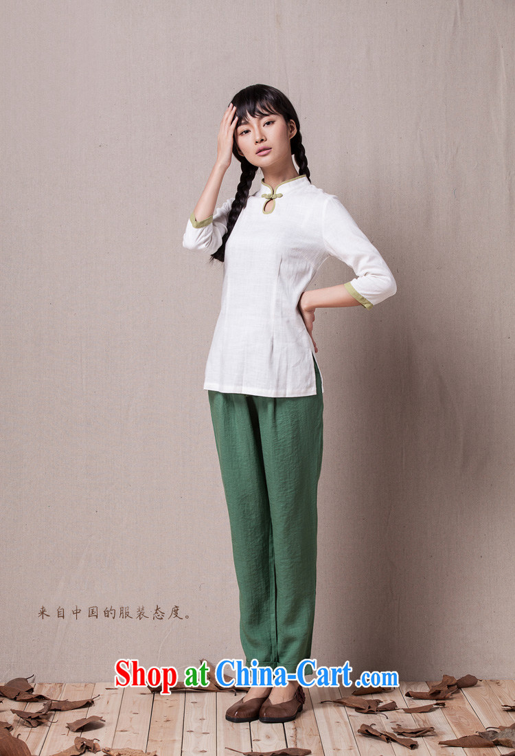 The TSU defense (Azouari) 2015 spring China wind improved Han-female cheongsam shirt 7 cuff comfortable cultivating tea, tea service white XL pictures, price, brand platters! Elections are good character, the national distribution, so why buy now enjoy more preferential! Health