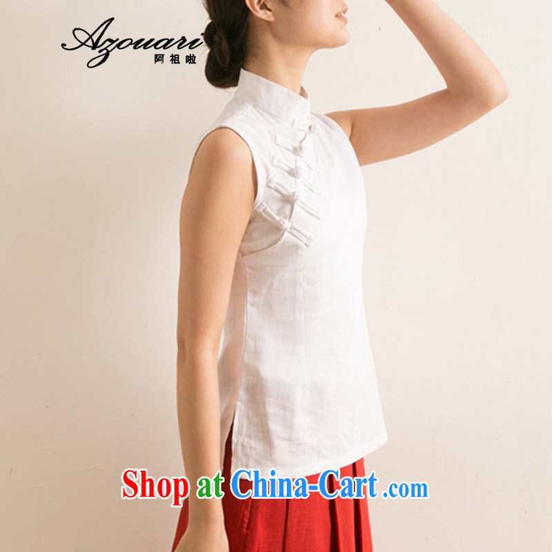 The TSU defense (Azouari) summer original pre-sale improved Chinese body sleeveless dresses T-shirt girl cheongsam collar T-shirt orange XL deserve, Cho's (AZOUARI), online shopping