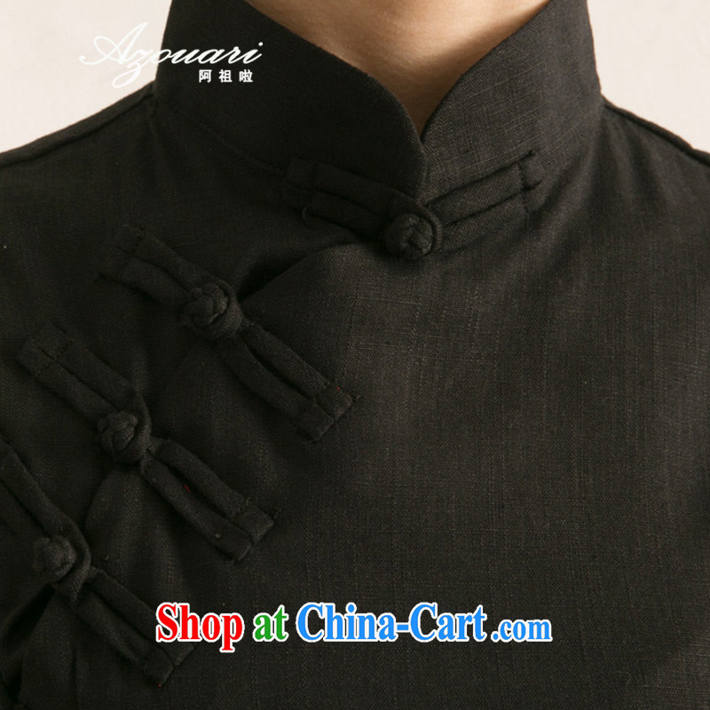 The TSU defense (Azouari) summer original pre-sale improved Chinese body sleeveless dresses T-shirt girl cheongsam collar T-shirt orange XL deserve, Cho's (AZOUARI), online shopping