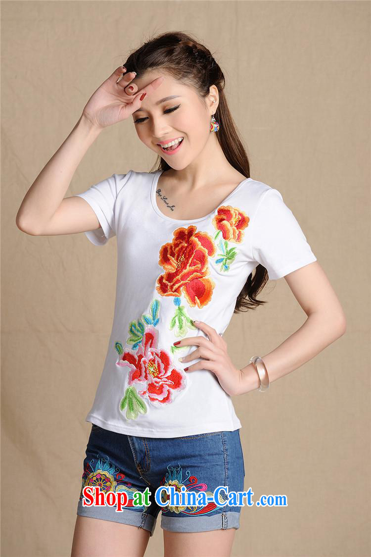 9201 EX sources source ethnic wind women 2015 New Beauty embroidered short sleeves with 100 ground T pension white 2XL pictures, price, brand platters! Elections are good character, the national distribution, so why buy now enjoy more preferential! Health