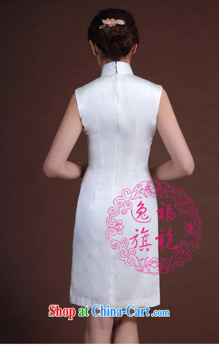 once and for all, good manual custom peony flower embroidery Chinese dinner dress spring white silk cheongsam white L 20 Day Shipping pictures, price, brand platters! Elections are good character, the national distribution, so why buy now enjoy more preferential! Health