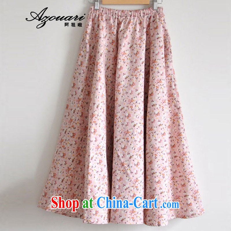 The TSU defense (Azouari) spring and summer cotton the body as well as large and comfortable cotton the skirt and elegant, long, literature and art student body skirt pink are code skirts long 85, Cho's (AZOUARI), online shopping