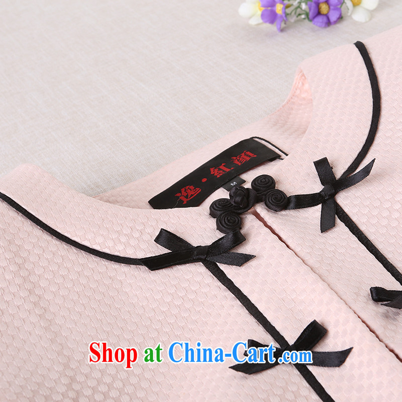 once and for all and fatally jealous Xiang new long-sleeved jacket spring and summer 2015 National wind jacket, Ms. Chinese commuter T-shirt pink XL, fatally jealous once and for all, and, on-line shopping