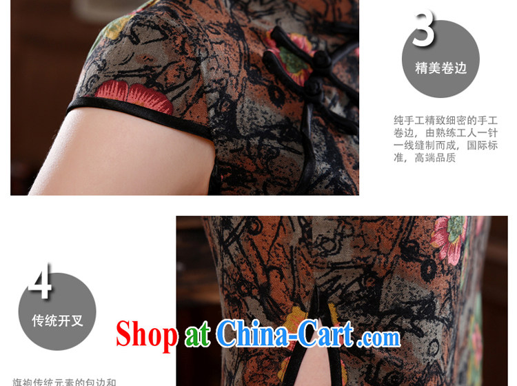 The pro-am 2015 as soon as possible new Daily Beauty retro short-sleeved short, improved stylish the forklift truck cotton cheongsam dress dark red 2 XL - waist 80 CM pictures, price, brand platters! Elections are good character, the national distribution, so why buy now enjoy more preferential! Health