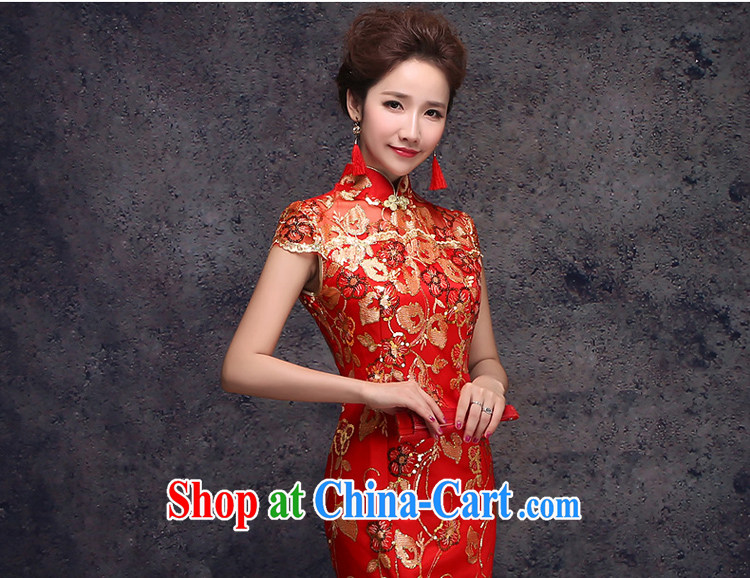 7 color 7 tone original 2015 new bridal dresses red wedding toast serving retro package shoulder-length, crowsfoot improved cheongsam Q 003 red L (waist 2 feet 2) pictures, price, brand platters! Elections are good character, the national distribution, so why buy now enjoy more preferential! Health