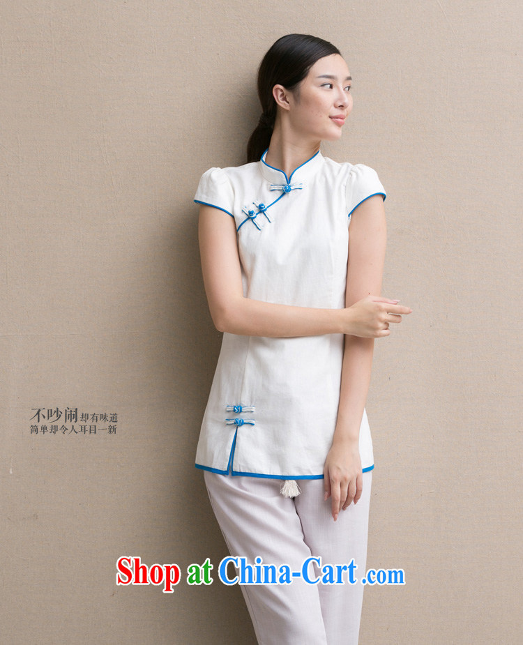 The TSU defense (Azouari) Han-retro improved female cheongsam shirt cotton the comfortable female Chinese, short-sleeved T-shirt white spell color M pictures, price, brand platters! Elections are good character, the national distribution, so why buy now enjoy more preferential! Health