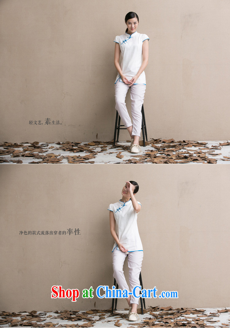 The TSU defense (Azouari) Han-retro improved female cheongsam shirt cotton the comfortable female Chinese, short-sleeved T-shirt white spell color M pictures, price, brand platters! Elections are good character, the national distribution, so why buy now enjoy more preferential! Health