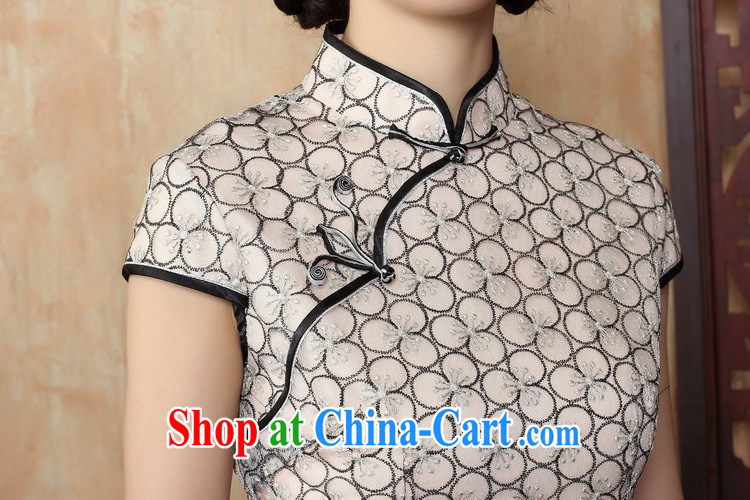 Bin Laden smoke-free summer new cheongsam dress Ethnic Wind female lace beauty dresses skirts stylish improved retro short cheongsam picture color 2 XL pictures, price, brand platters! Elections are good character, the national distribution, so why buy now enjoy more preferential! Health