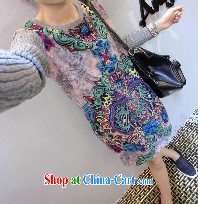 Ya-ting store retro totem big pregnant Spring Plug-shoulder knitted long-sleeved solid pregnant women dress Apricot Flowers XL pictures, price, brand platters! Elections are good character, the national distribution, so why buy now enjoy more preferential! Health