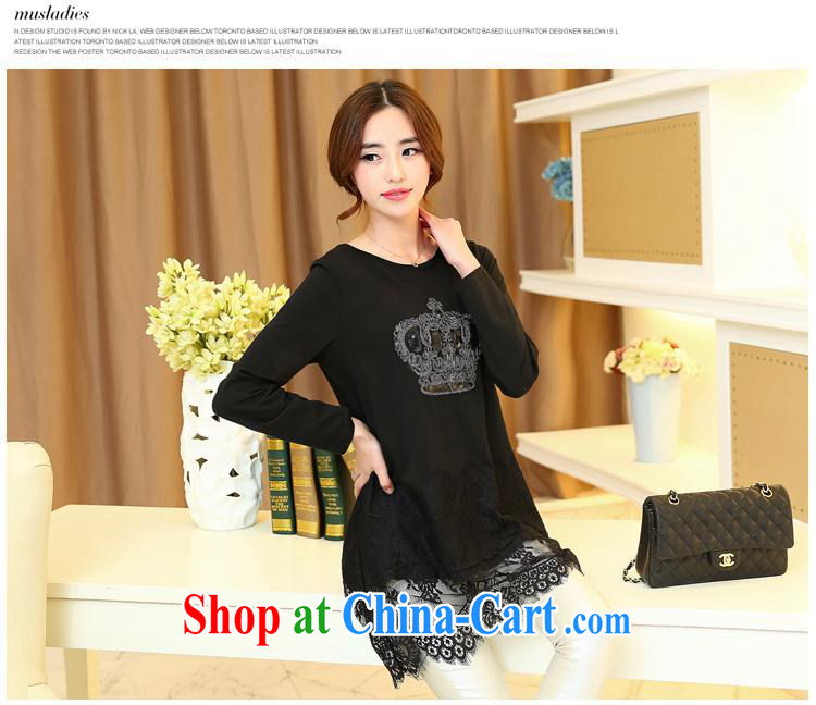 Ya-ting store pregnant women and the Korean version of the new, long-sleeved loose pregnant women lace T shirt solid shirt crown on the pregnant women skirt black XXXL pictures, price, brand platters! Elections are good character, the national distribution, so why buy now enjoy more preferential! Health