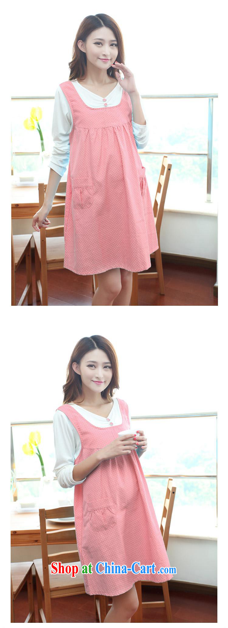 Ya-ting store pregnant women with Korean fashion autumn new dot long-sleeved maternity dress pink XL pictures, price, brand platters! Elections are good character, the national distribution, so why buy now enjoy more preferential! Health