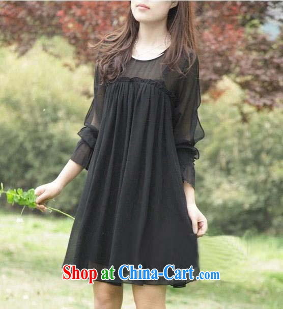 Ya-ting store 2015 spring new pregnant women with large, snow-woven 100 hem loose long-sleeved maternity dress black XXL pictures, price, brand platters! Elections are good character, the national distribution, so why buy now enjoy more preferential! Health