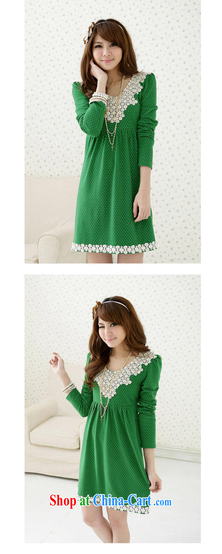 Ya-ting store pregnant women with Korean spring new pregnant women dress dot nails Pearl pregnant women pregnant women T-shirt skirt Solid Green XL pictures, price, brand platters! Elections are good character, the national distribution, so why buy now enjoy more preferential! Health