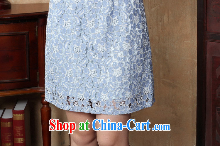 spend the summer with new girls daily personality and Beauty package and tight short lace cheongsam dress the dress light blue XL pictures, price, brand platters! Elections are good character, the national distribution, so why buy now enjoy more preferential! Health