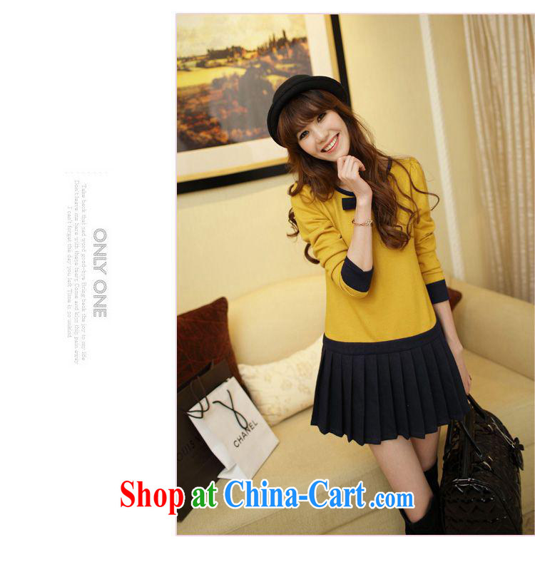 Ya-ting store autumn 2014 the new Korean pregnant women as well as the codes that gross solid skirt stylish pregnant women dresses yellow XL pictures, price, brand platters! Elections are good character, the national distribution, so why buy now enjoy more preferential! Health