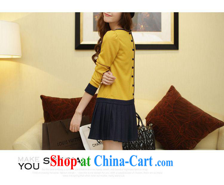 Ya-ting store autumn 2014 the new Korean pregnant women as well as the codes that gross solid skirt stylish pregnant women dresses yellow XL pictures, price, brand platters! Elections are good character, the national distribution, so why buy now enjoy more preferential! Health