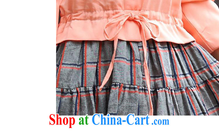Ya-ting store spring 2015 pregnant women the Korean version of the greater code snow woven stitching grid drawcord long-sleeved maternity dress apricot XL pictures, price, brand platters! Elections are good character, the national distribution, so why buy now enjoy more preferential! Health