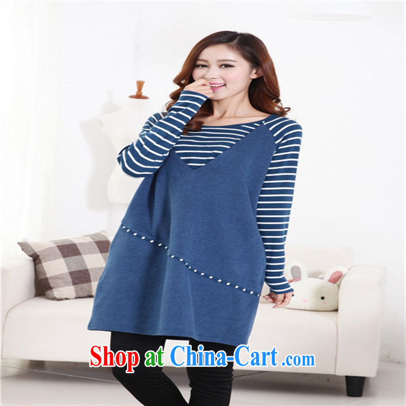 Ya-ting store pregnant women with breast-feeding the Spring and Autumn and Stripes stitching T pension spell-color pregnant women dress, the breast-feeding and clothing red XL, blue rain bow, and shopping on the Internet