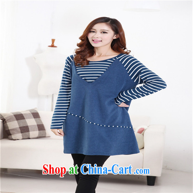 Ya-ting store pregnant women with breast-feeding the Spring and Autumn and Stripes stitching T pension spell-color pregnant women dress, the breast-feeding and clothing red XL, blue rain bow, and shopping on the Internet