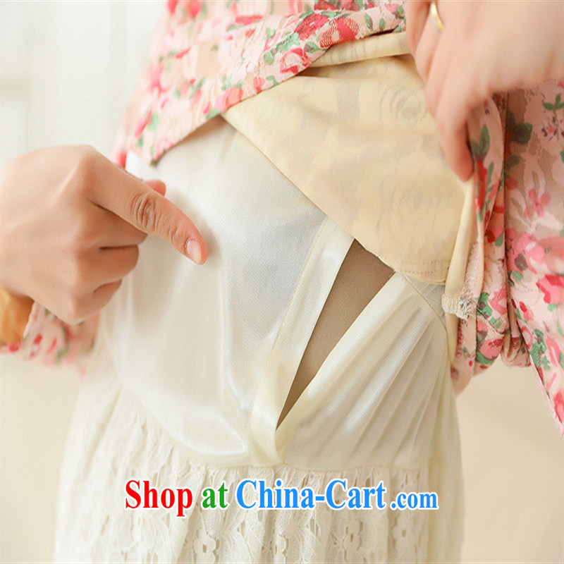Ya-ting store spring 2015 pregnant women with new lace stamp stitching leave two stylish out pregnant nursing skirt pink XL, blue rain bow, and shopping on the Internet