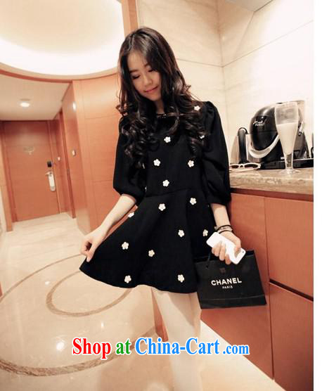 Ya-ting store pregnant women with Korean autumn with new graphics thin bubble cuff pregnant women dress black L pictures, price, brand platters! Elections are good character, the national distribution, so why buy now enjoy more preferential! Health
