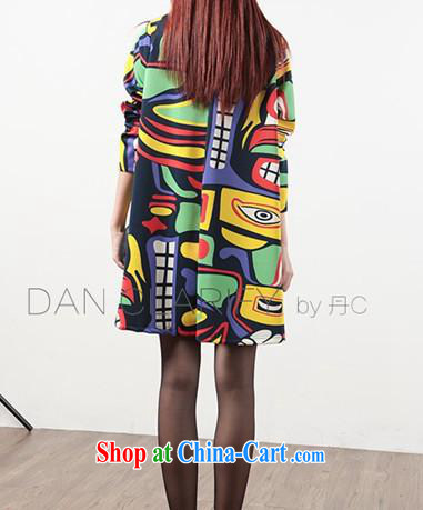 Ya-ting store spring 2015 stylish new pregnant women with stylish new loose stamp cloak A field pregnant women dress blue XXL pictures, price, brand platters! Elections are good character, the national distribution, so why buy now enjoy more preferential! Health