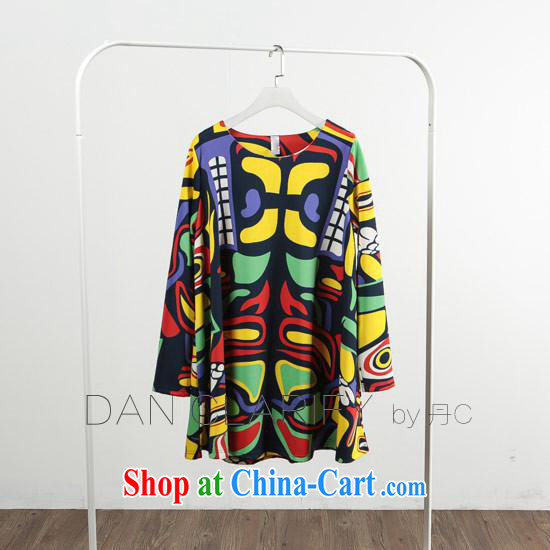 Ya-ting store spring 2015 stylish new pregnant women with stylish new loose stamp cloak A field pregnant women dress blue XXL pictures, price, brand platters! Elections are good character, the national distribution, so why buy now enjoy more preferential! Health