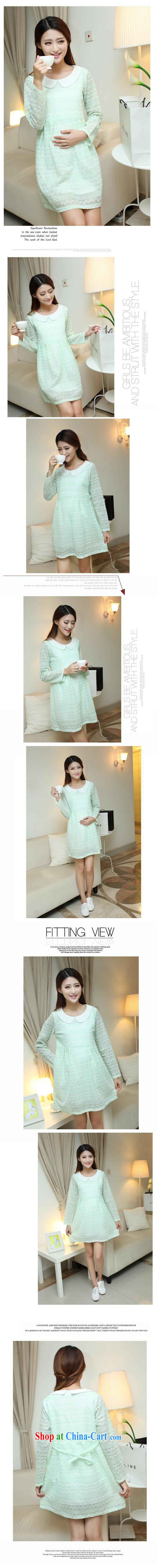 Ya-ting store pregnant women with Korean fashion Autumn with new long-sleeved maternity dress lace dress light green XL pictures, price, brand platters! Elections are good character, the national distribution, so why buy now enjoy more preferential! Health