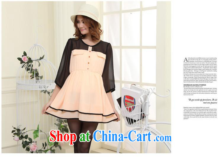 Ya-ting store pregnant women with spring and summer new Korean snow woven round-neck collar 7 cuff pregnant women pregnant women dress shirt pink XL pictures, price, brand platters! Elections are good character, the national distribution, so why buy now enjoy more preferential! Health