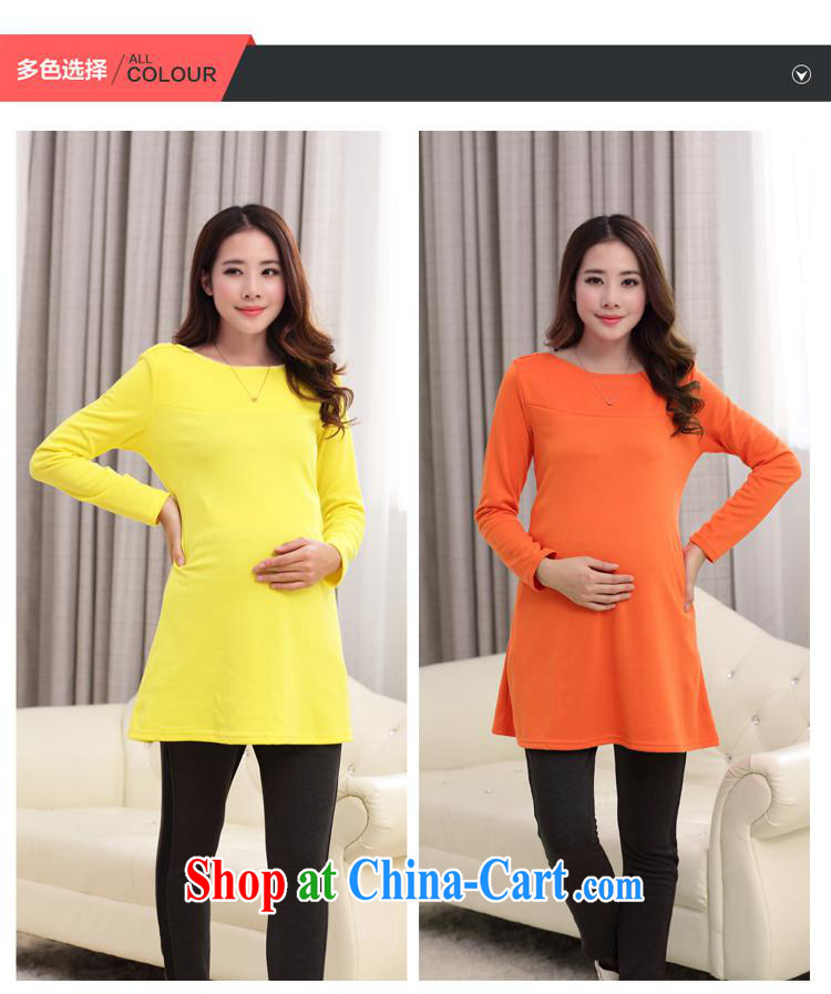 Ya-ting store 2015 spring loaded Large, cotton long-sleeved maternity dress orange XL pictures, price, brand platters! Elections are good character, the national distribution, so why buy now enjoy more preferential! Health