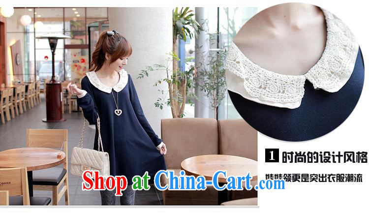Ya-ting store pregnant women with stylish Korean spring loaded new, larger female liberal edition long-sleeved maternity dress dark blue L pictures, price, brand platters! Elections are good character, the national distribution, so why buy now enjoy more preferential! Health