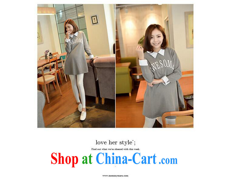 Ya-ting store fall 2014 new pregnant women, the Korean version cute lapel letter stamp pregnant women dress black are code pictures, price, brand platters! Elections are good character, the national distribution, so why buy now enjoy more preferential! Health