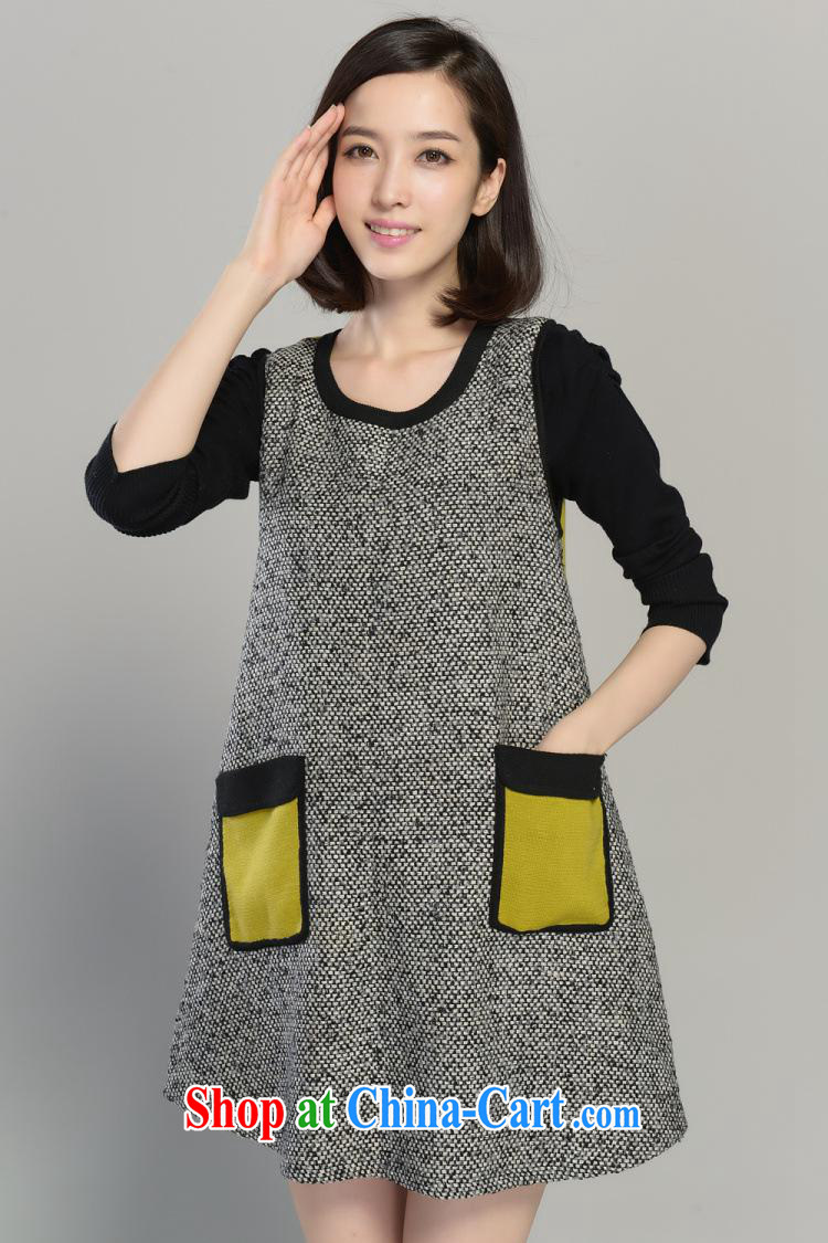 Ya-ting store pregnant women with Korean loose the code thick spell-colored long-sleeved maternity dress black XL (Good Quality) pictures, price, brand platters! Elections are good character, the national distribution, so why buy now enjoy more preferential! Health