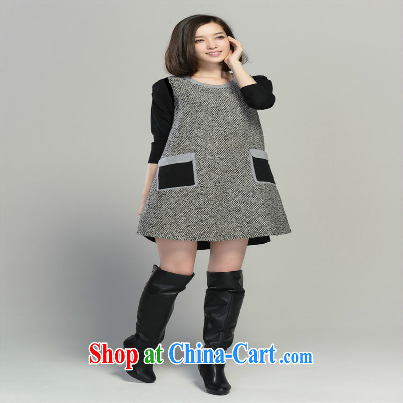 Ya-ting store pregnant women with Korean loose the code thick spell-colored long-sleeved maternity dress black XL (better quality), a blue rain bow, and shopping on the Internet