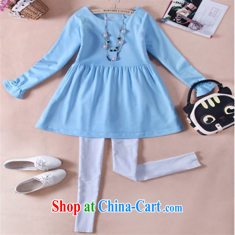 Ya-ting store pregnant women with Korean fashion autumn loaded clothes, pregnant women dress light blue XL, blue rain bow, and shopping on the Internet