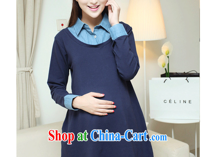 Ya-ting store pregnant women with spring loaded Korean fashion cowboy stitching pregnant women dress pregnant women dress blue XL pictures, price, brand platters! Elections are good character, the national distribution, so why buy now enjoy more preferential! Health