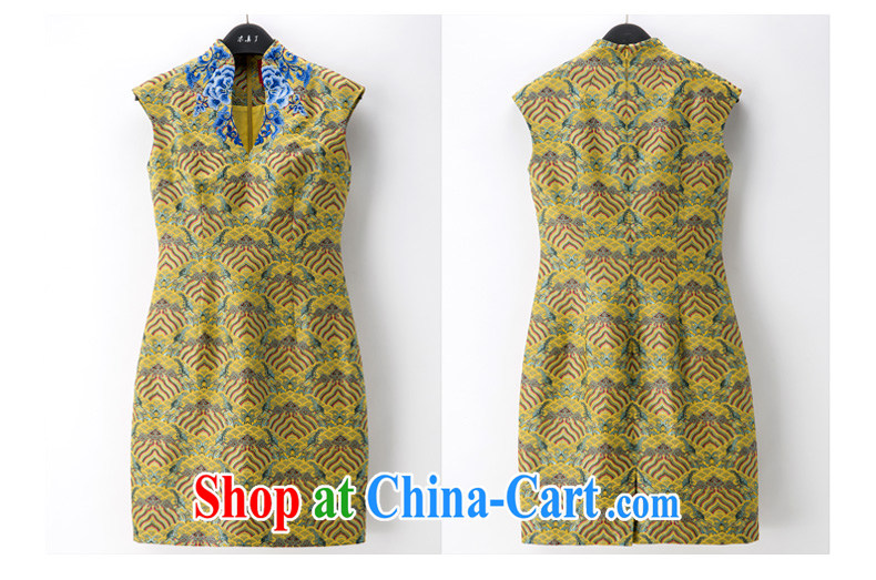 Wood is really the 2015 spring new ladies embroidered cheongsam dress stylish beauty stamp dresses female 42,752 13 light yellow L pictures, price, brand platters! Elections are good character, the national distribution, so why buy now enjoy more preferential! Health