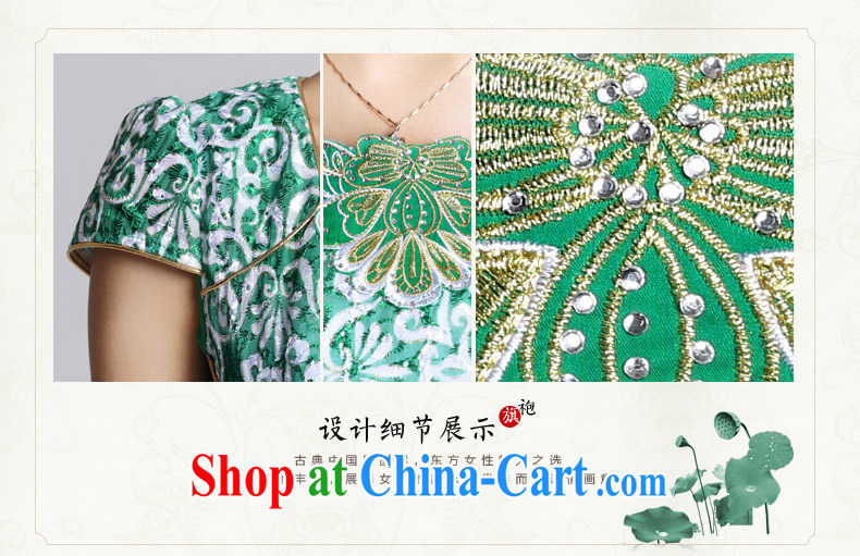 And, in accordance with antique embroidery girls dresses, short-day lady cheongsam dress green retro spring 2015 New Green S pictures, price, brand platters! Elections are good character, the national distribution, so why buy now enjoy more preferential! Health