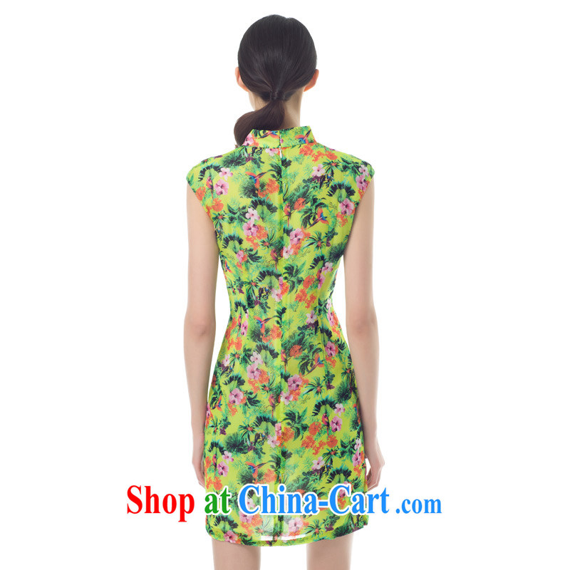 Wood is really the 2015 new Summer Snow-woven dresses Chinese improved cheongsam dress stylish beauty dresses 42,818 15 light green XL, wood really has, online shopping