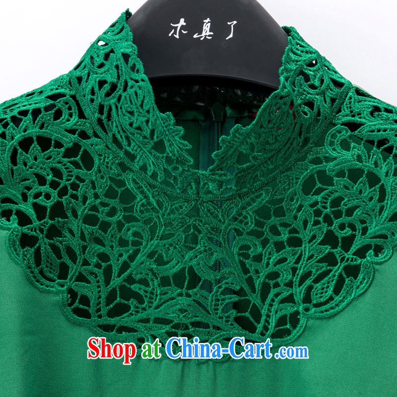 Wood is really the 2015 spring new embroidered short cheongsam dress lace dresses and stylish beauty dresses 42,872 14 dark green XXL (A), wood really was, online shopping