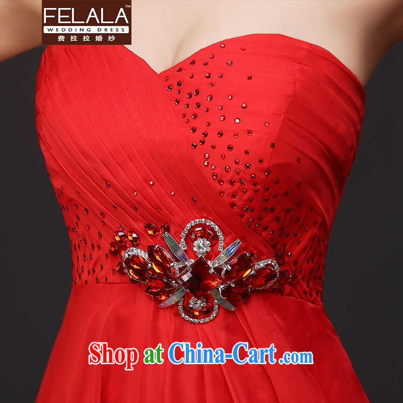 Ferrara 2015 spring and summer new stylish and wiped his chest bridal toast clothing dress high waist, pregnant women dress red XL Suzhou shipping, La wedding (FELALA), and, on-line shopping