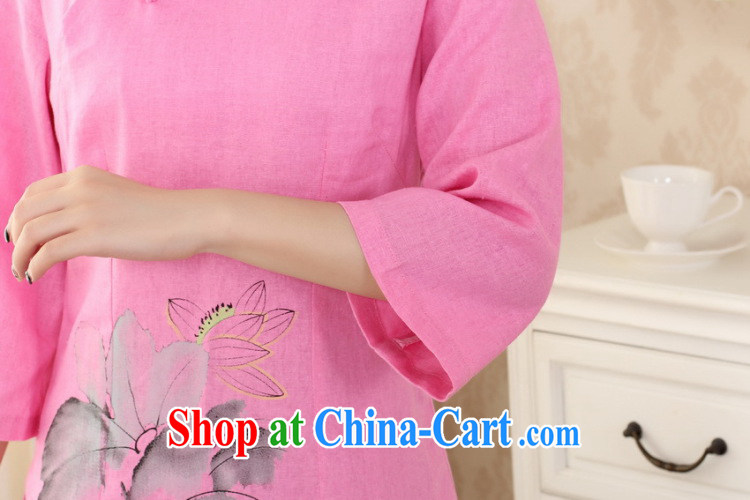 And Jing Ge female Tang Women's clothes summer clothes, for a tight hand-painted cotton the Chinese Han-female improved pink 2 XL pictures, price, brand platters! Elections are good character, the national distribution, so why buy now enjoy more preferential! Health