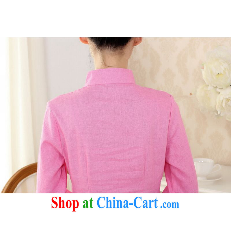 And Jing Ge female Tang Women's clothes summer T-shirt, for a tight hand-painted cotton the Chinese Han-female improved pink 2 XL, Jing Ge, shopping on the Internet