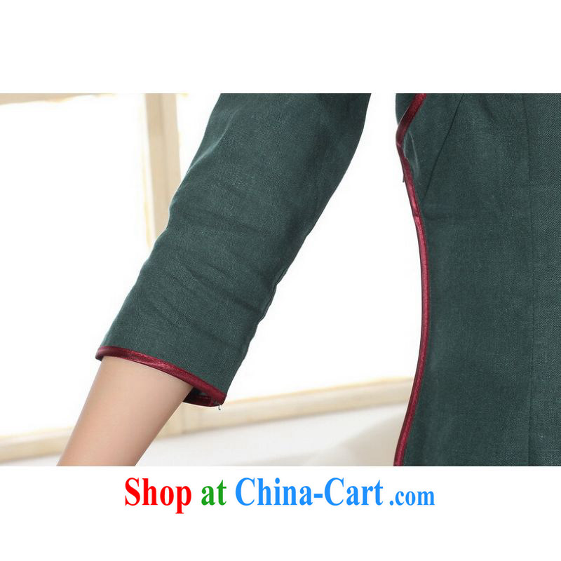 And Jing Ge female Tang Women's clothes summer T-shirt, for a tight hand-painted cotton the Chinese Han-female improved green M, Miss Au King pavilion, shopping on the Internet