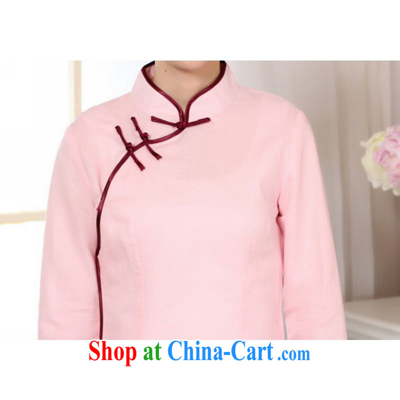 And Jing Ge female Tang Women's clothes summer T-shirt, for a tight hand-painted cotton the Chinese Han-female improved pink 2 XL, Jing Ge, shopping on the Internet