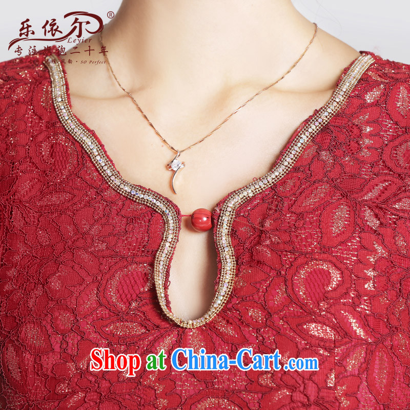 And, according to spring 2015 new retro lace girl cheongsam improved lady short cheongsam dress the Pearl daily Red M, music, in accordance with (leyier), shopping on the Internet