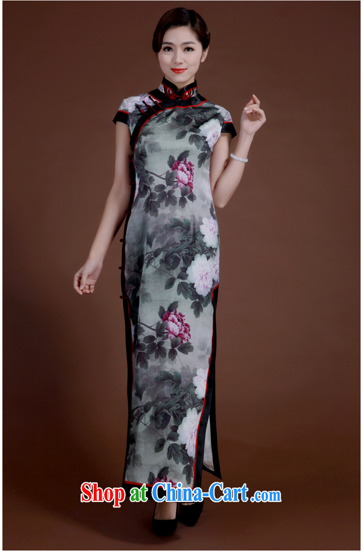 once and for all, sauna silk Silk Cheongsam long spring new dresses retro high-end manual custom cheongsam dress female gray tailored 20 Day Shipping pictures, price, brand platters! Elections are good character, the national distribution, so why buy now enjoy more preferential! Health