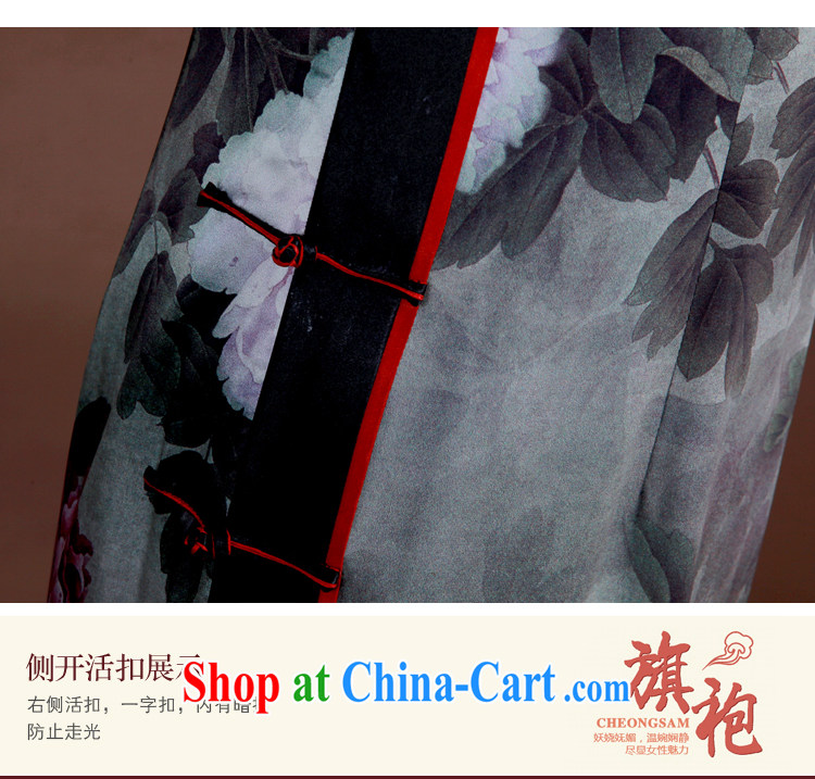 once and for all, sauna silk Silk Cheongsam long spring new dresses retro high-end manual custom cheongsam dress female gray tailored 20 Day Shipping pictures, price, brand platters! Elections are good character, the national distribution, so why buy now enjoy more preferential! Health